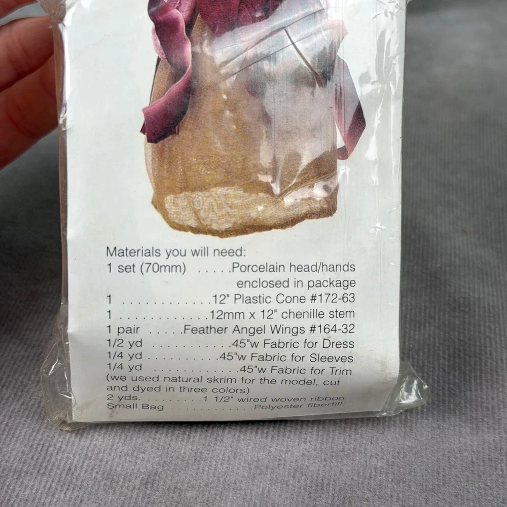 Vintage Mangelsen's Porcelain Head w Hands for Angel Tree Topper DIY Craft Kit